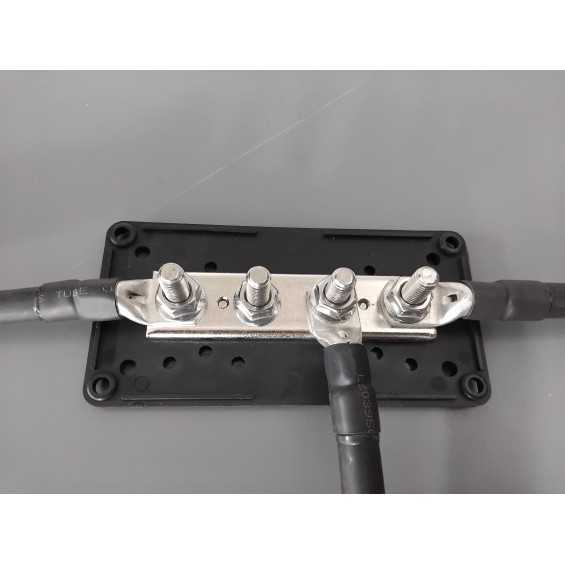 Bus-bar di distribuzione 300A 4xM8 colore nero