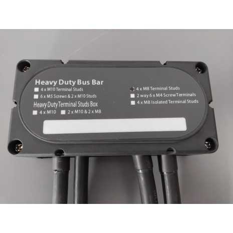 Bus-bar di distribuzione 300A 4xM8 colore nero