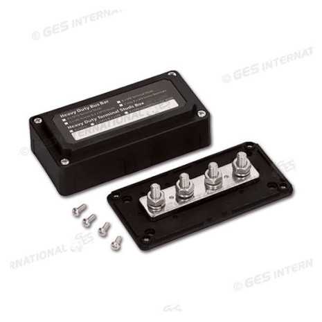 Bus-bar di distribuzione 300A 4xM8 colore nero