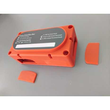 Bus-bar di distribuzione 300A 4xM8 colore rosso