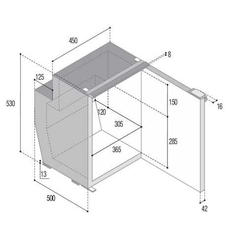 Frigorifero 62L 12/24V Vitrifrigo con sistema Chromelock