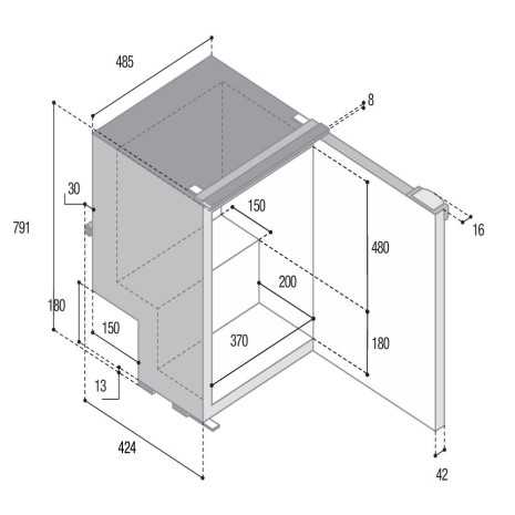 Frigorifero 85L 12/24V Vitrifrigo con sistema Chromelock