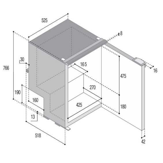Frigorifero 115L 12/24V Vitrifrigo con sistema Chromelock Frigorifero 115L 12/24V Vitrifrigo con sistema Chromelock