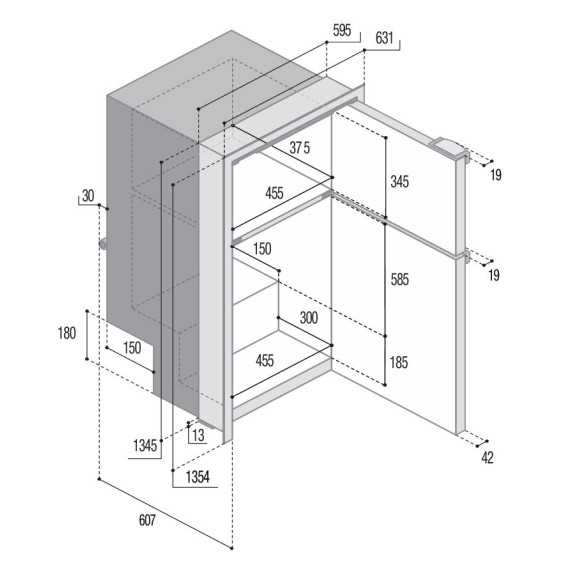 Frigorifero 230L con freezer 60L doppia porta 12/24V Vitrifrigo