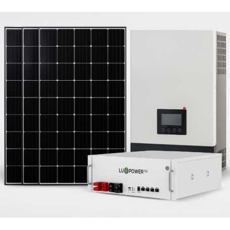 Kit fotovoltaico a isola 2,42 kW con inverter...