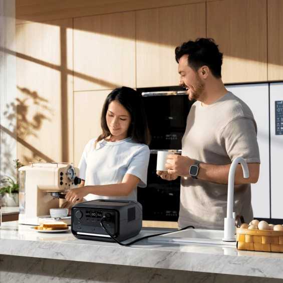 River 3 Plus Power Station 286Wh LifePo4 + Inverter 600W + aliment. 5V/12V EcoFlow