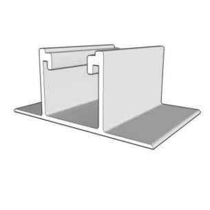 Barra 1,2m - Profilo in alluminio per supporto lamiera grecata