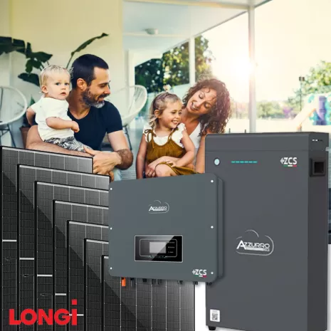 Impianto fotovoltaico 4kW con accumulo 5kWh ZCS e Longi
