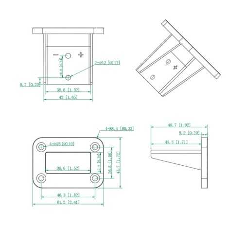 Telaio di montaggio connettori tipo Anderson
