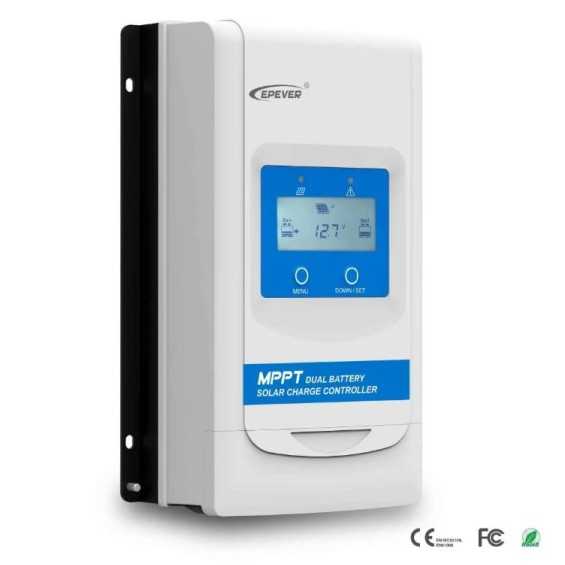 Regolatore di carica 20A 12/24V MPPT Dual Battery
