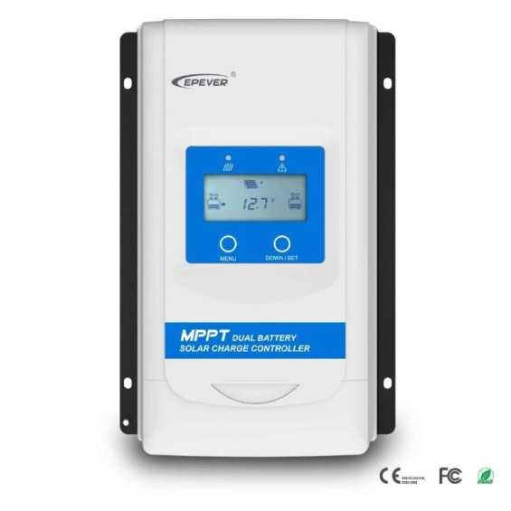 Regolatore di carica 20A 12/24V MPPT Dual Battery