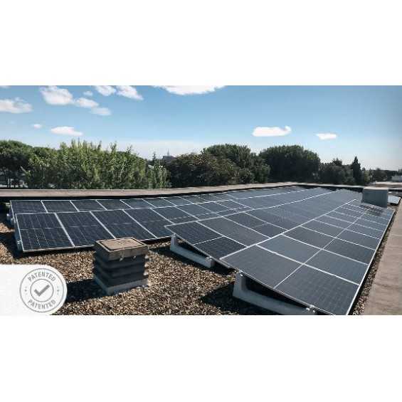 Supporto zavorra Mono-XL per 5 pannelli su tetto piano