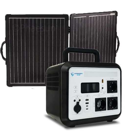 Bundle Energia Portatile: Pannello Solare pieghevole 100W + PowerStation 1000Wh