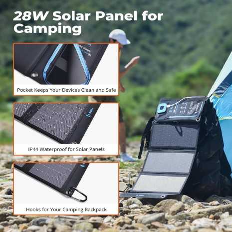 28W Pannello solare pieghevole | Solar charger...