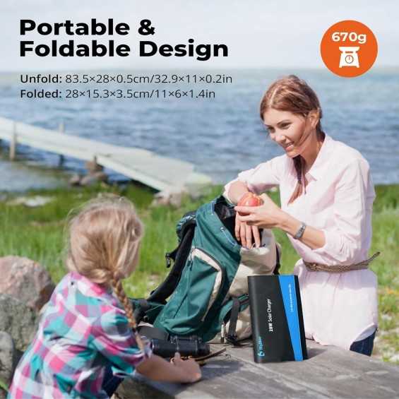 28W Pannello solare pieghevole | Solar charger portatile