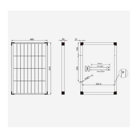 Pannello fotovoltaico monocristallino 50W enjoysolar