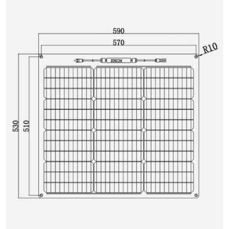 50W pannello ETFE semiflessibile EnjoySolar® celle PERC