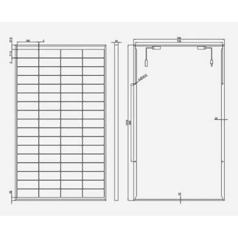 210W Pannello fotovoltaico bifacciale