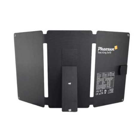 Kit Fotovoltaico Portatile Phaesun Trek King 3x10W – 30W pieghevole con USB-A e USB-C