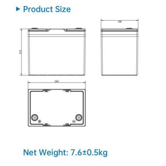 Batteria LiFePO4 50Ah 12.8V - 0,64kWh EpEver con Bluetooth | Riscaldatore integrato