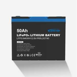 Batteria LiFePO4 50Ah 12.8V - 0,64kWh EpEver con Bluetooth | Riscaldatore integrato