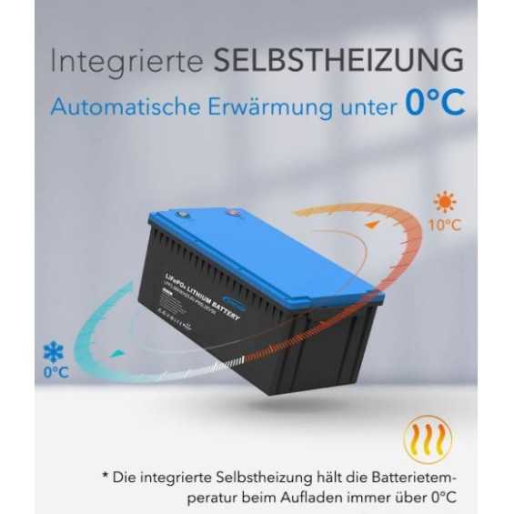 Batteria LiFePO4 50Ah 12.8V - 0,64kWh EpEver con Bluetooth | Riscaldatore integrato