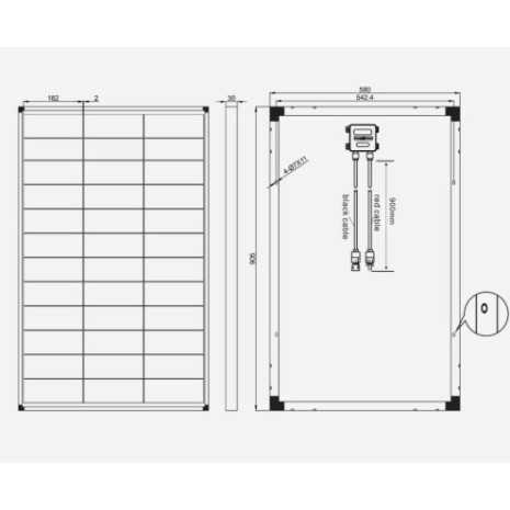 100W Pannello Fotovoltaico Monocristallino 12V...