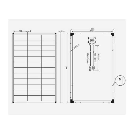100W Pannello Fotovoltaico Monocristallino 12V 10 Busbar Enjoysolar®