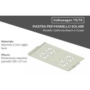 Piastra specifica per montaggio pannello su Vw T5/T6...
