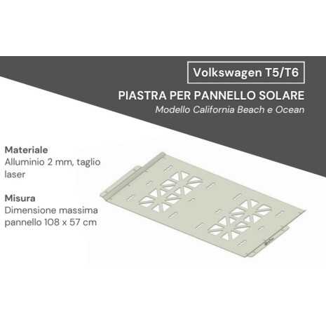 Piastra specifica per montaggio pannello su Vw...