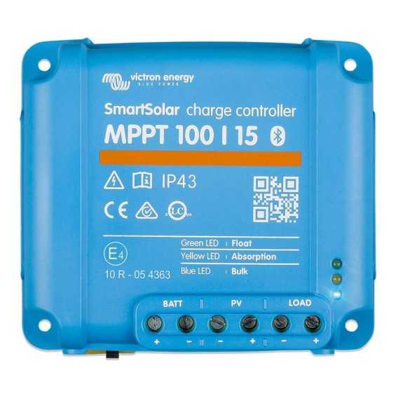 Regolatore di carica 15A 12/24V 100V MPPT VICTRON SmartSolar con Bluetooth