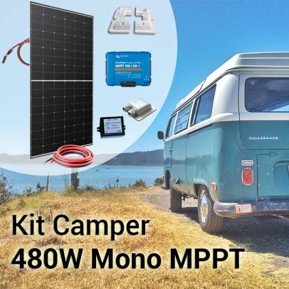 Kit Solare Camper Pannello Fotovoltaico 480W Regolatore Victron MPPT