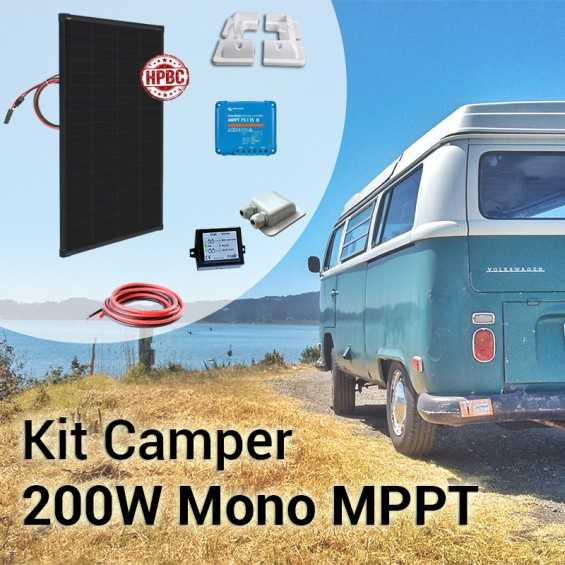 Kit Solare Camper 200W HPBC con MPPT