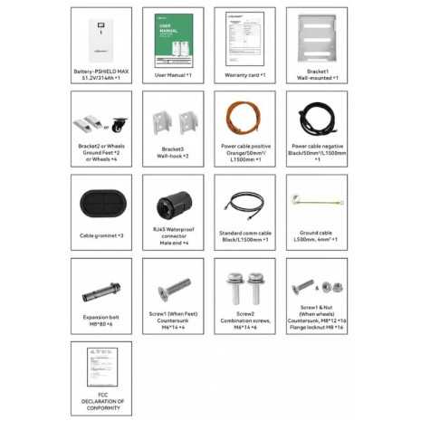 Batteria litio PSHIELD MAX LuxPowerTek 16kWh...