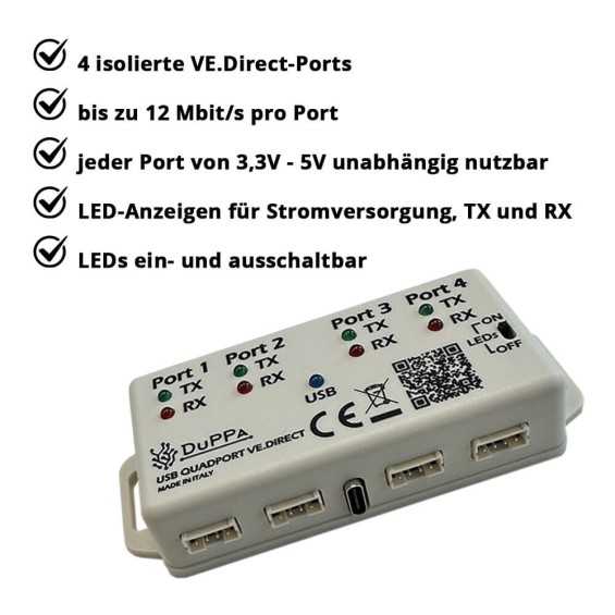 Interfaccia USB Quadport VE.Direct