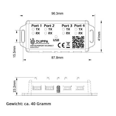 Interfaccia USB Quadport VE.Direct