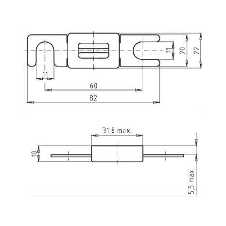 Fusibile per portafusibili CNN 60x11