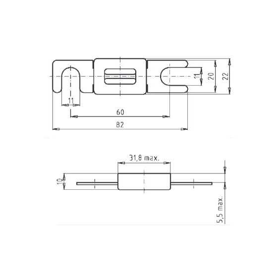 Fusibile per portafusibili CNN 60x11 Fusibile per portafusibili CNN 60x11