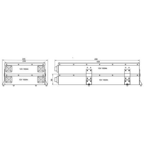 Batteria LiFePO4 100Ah 12.8V Bulltron Polar Slim