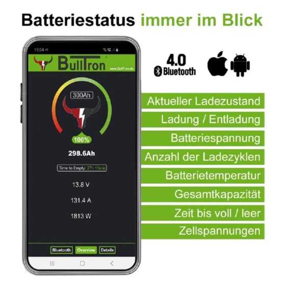 Batteria LiFePO4 100Ah 12.8V Bulltron Polar Slim