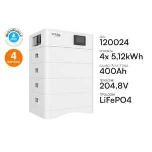 Batteria di Accumulo LiFePO4 20kWh Alta Tensione (HV) |...