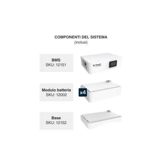 Batteria di Accumulo LiFePO4 20kWh Alta Tensione (HV) | BMS CAN/RS485, CEI 0-21, Garanzia 10 Anni