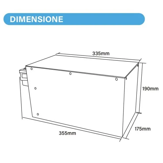 Batteria LiFePo4 250Ah 12V - 3kWh Under Seat Ultimatron ! Con Riscaldatore