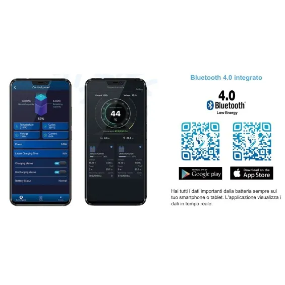 Batteria Litio Ultimatron 12V 250Ah 3200Wh Riscaldata Bluetooth
