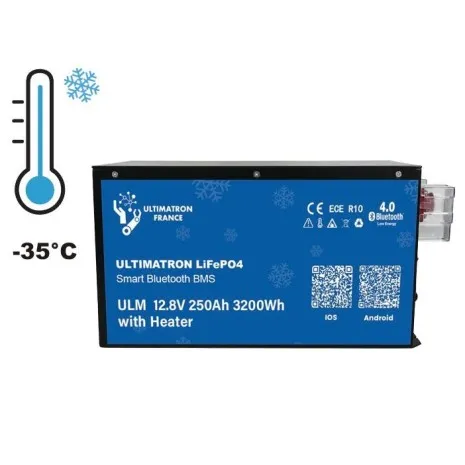 Batteria LiFePo4 250Ah 12V - 3kWh Under Seat Ultimatron ! Con Riscaldatore