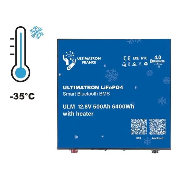 Batteria LiFePo4 500Ah 12V - 6kWh Under Seat Ultimatron ! Con Riscaldatore