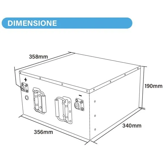 Batteria LiFePo4 500Ah 12V - 6kWh Under Seat Ultimatron ! Con Riscaldatore