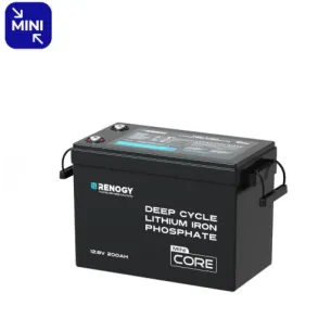 Batteria LiFePO4 12V 200Ah con Protezione a Bassa Temperatura | Renogy Core Mini