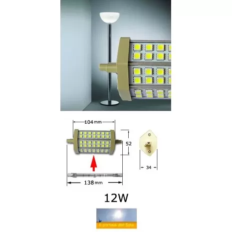 Lampadina led 12W regolabile per lampade alogene - PortaledelSole