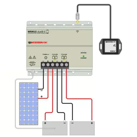 Regolatore 15A-12/24V Western MPPT 2 batterie